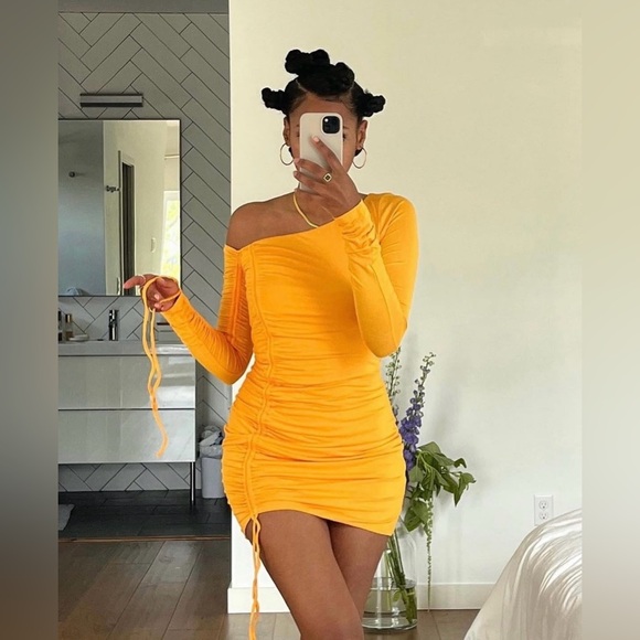 CAMILA COELHO | LENA MINI DRESS IN TANGERINE ORANGE MEDIUM - Picture 6 of 13